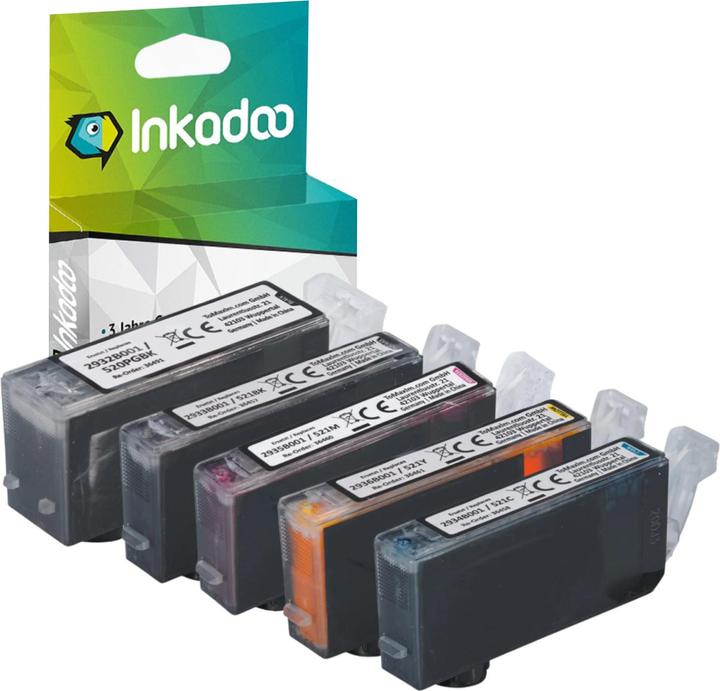 Image du produit Inkadoo Cartouches d'impression multipack compatibles avec Canon PGI-520 / CLI-521 contient 5x cartouche (Color)