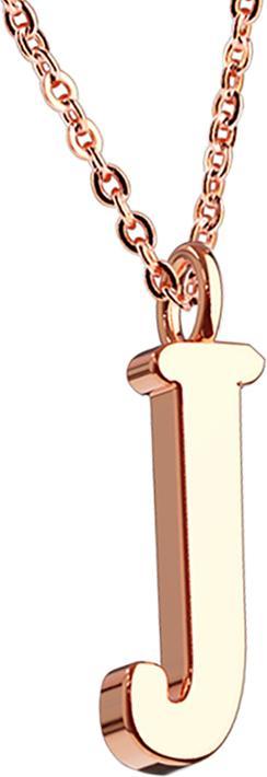 Actual product image Star Piercing Chain rose gold pendant letter J (without brass, Surgical steel 316L)