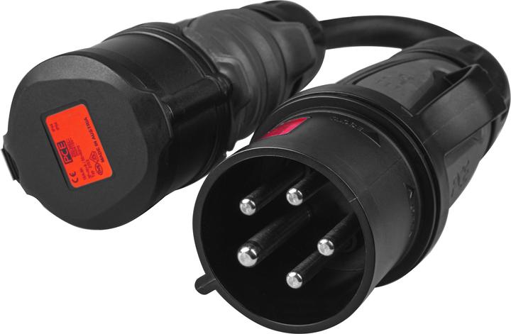 Actual product image GreenCell Adapter from red 16A 400V CEE coupling 5-pole socket to red 32A 5P (Type 1, 11 kW, 16 A, 0.50 m)