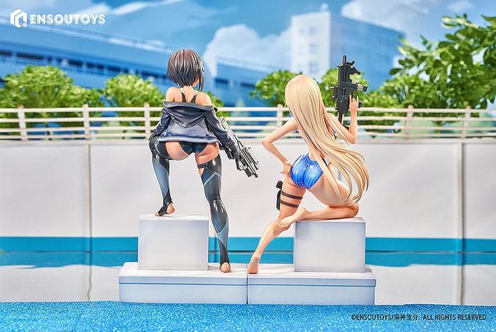 Actual product image Ensoutoys Arms Note Statue 1/7 Swim Team Bucho-chan and Kohai-chan 22 cm