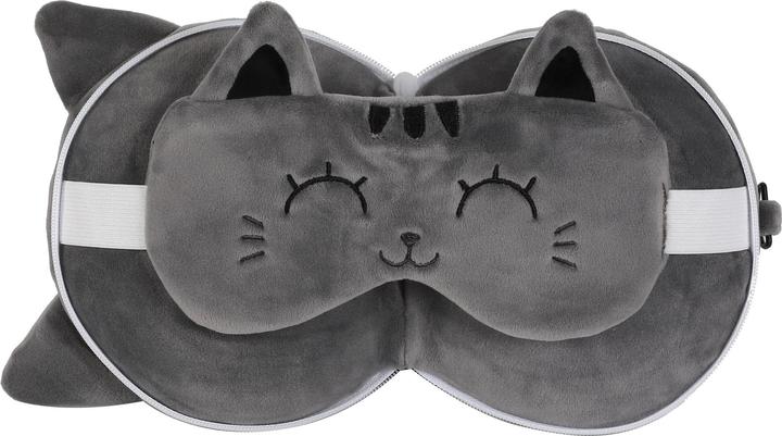 Image du produit Total Juggling iTotal - Oreiller avec masque de sommeil - Grey Cat (XL2529) (Coussins de voyage, Masque de sommeil)