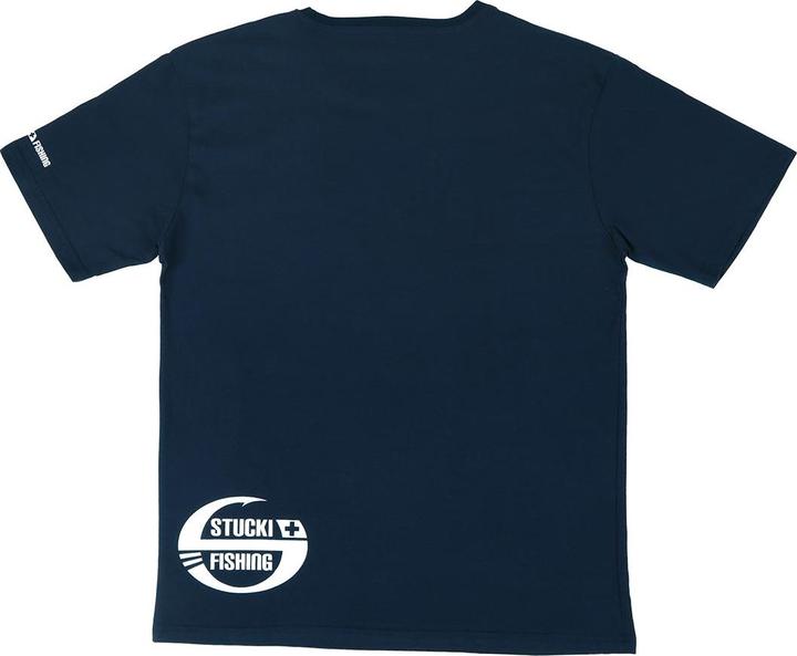 Produktbild Stucki Fishing Because Fanatics T-Shirt Blau (S)