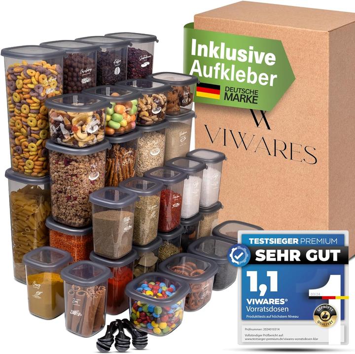 Viwares Vorratsdosen-Set (36 Stück) (1.75 l)