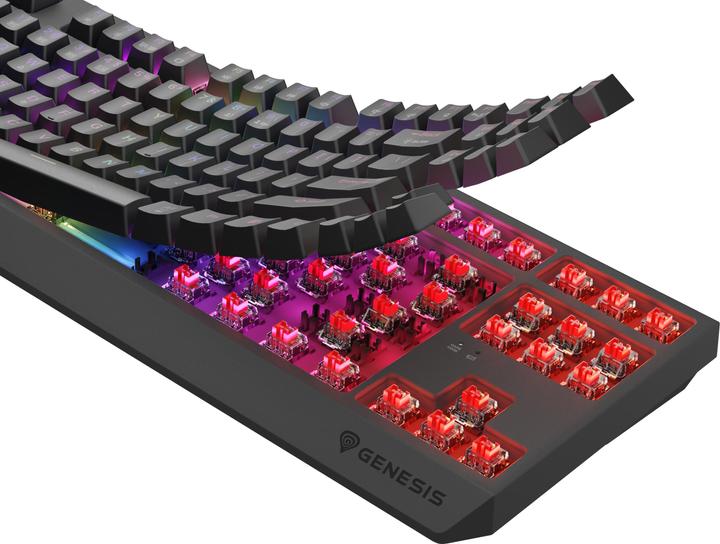 Produktbild Genesis Thor 230 TKL Wireless czarna RGB Outemu Red (US, Kabellos, Kabelgebunden)