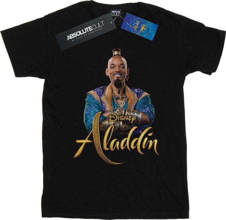 Actual product image Disney Womens/Ladies Aladdin Movie Genie Photo Cotton Boyfriend T-Shirt (L)