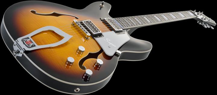 Produktbild Hagstrom E-Gitarre, Super Viking, Tobacco Sunburst (Halbakustik Gitarre)