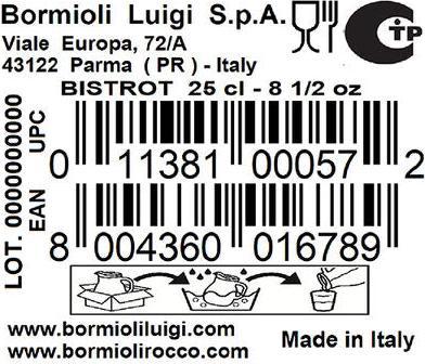 Immagine prodotto Bormioli Rocco Caraffa in vetro Rocco Bormioli Bistrot 0,25 ltr Ø9x11,5 cm in vetro,1 pezzo (0.25 l)