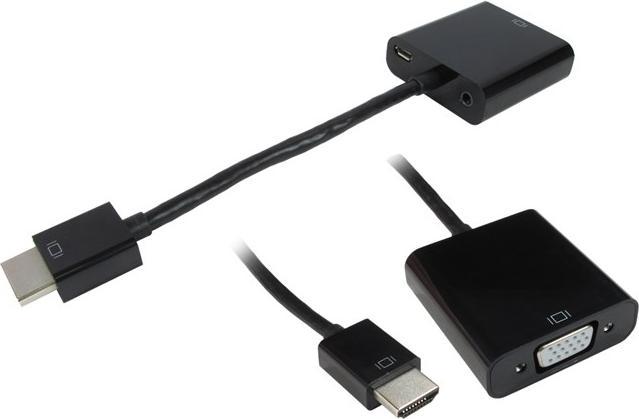 Actual product image Cables Direct HDMI TO SVGA ADAPTOR VGA+3.5 SOCKET+ (HDMI)