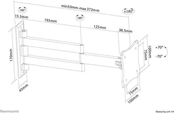 Produktbild Neomounts Fpma-W830 (Wand, 27")