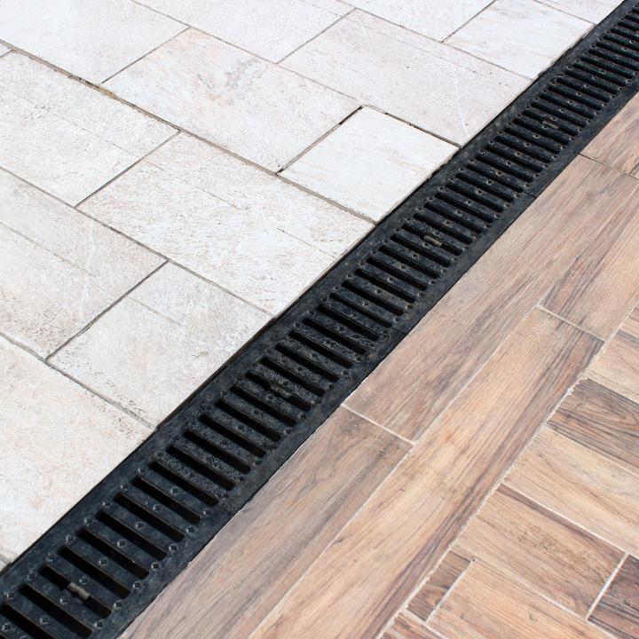 Immagine prodotto Wiltec Canale di drenaggio per il terreno 5x1m 12.5t Paratacco in ghisa Pioggia Rifiuti Scarichi Acqua di