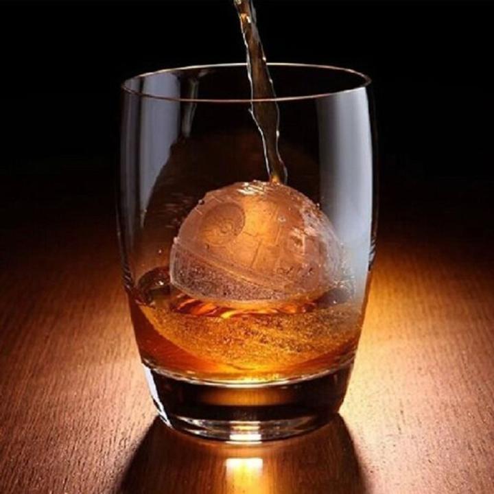 Actual product image König Design Silicone ice cube mould Death Star ball ice cube ice for whiskey wine bar party