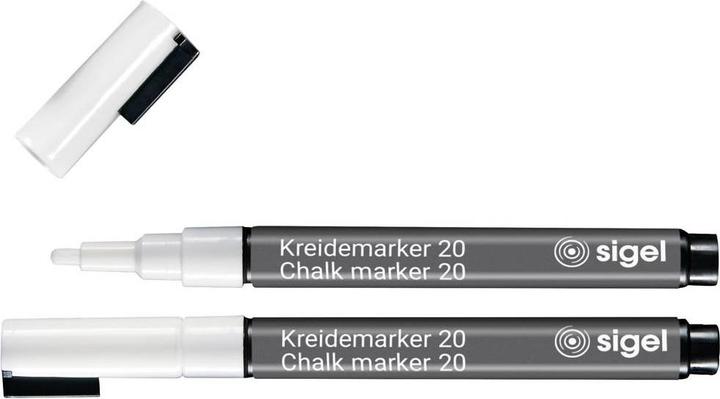 Actual product image Sigel Artverum chalk marker (White, 2 mm, 2 x)
