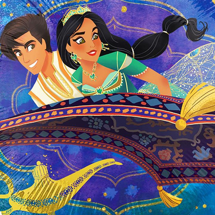 Actual product image Aladdin Flying Carpet Circle Foil Balloon