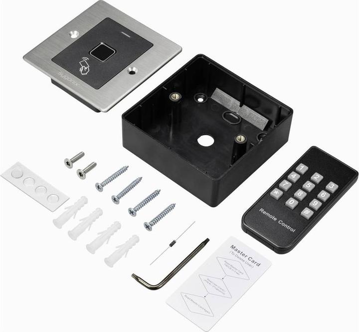 Actual product image Sygonix SY-6097868 Fingerprint/RFID flush-mounted access system 12 V/DC, 18 V/DC IP (Fingerprint, Key card)