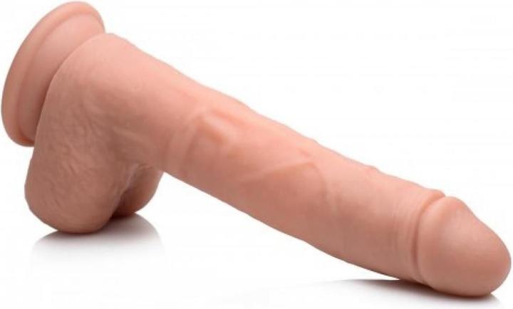 Actual product image Curve Toys Vibrating and shocking XLDildo with suction cup and testicles Beige