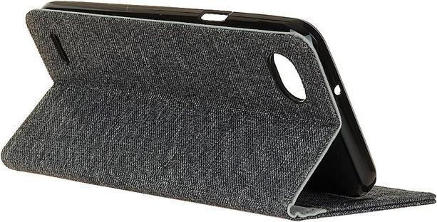 Produktbild MU Classic Leder/Stoff Hülle mit Standfunktion (LG Q6, LG Q6+)
