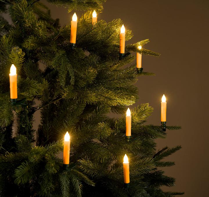 Image du produit Lunartec Lot de 20 bougies LED pour sapin de Noël avec télécommande et minuterie (20 x)