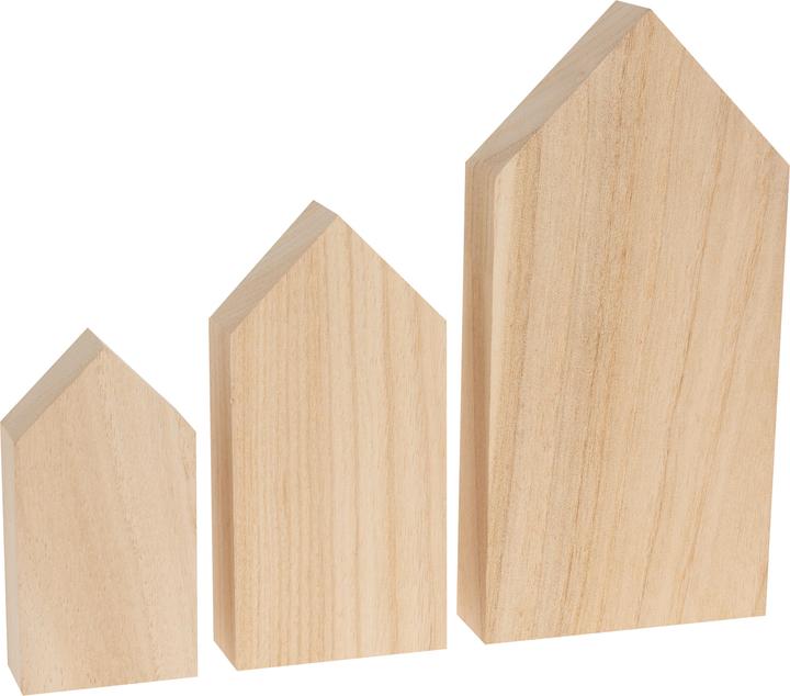Immagine prodotto VBS Sagome di case, set di 3, legno di pino
