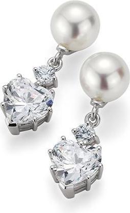 Breuning OHRSCHMUCK - BEH. MUSCHELKERNPERLE weiss/S.ZIRKONIA