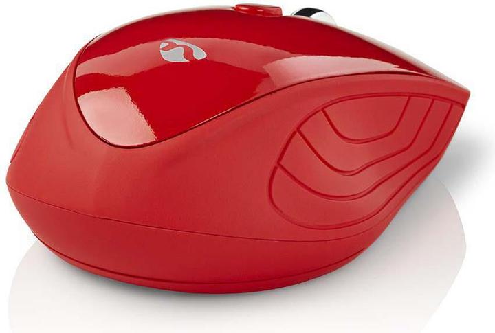 Actual product image Nedis Mouse Wireless 800/1200 / 1600 DPI Adjustable DPI Number of buttons: 3 Ambidextrous Red (Wireless)