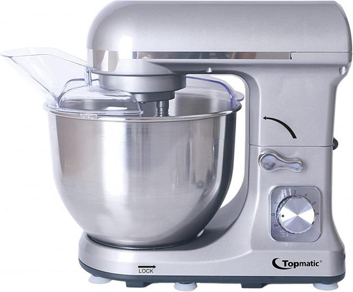 Topmatic PKM-1400.2 Silver colour Multifunctional mixer 1400W 1400 Watt 5 L Food processor Dough mixer (1400 W)
