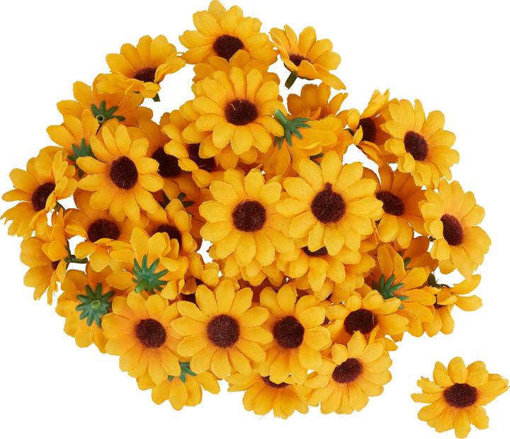 Produktbild VBS Mini Sonnenblumen Blüte, ca. Ø 4 cm, 50 Stück