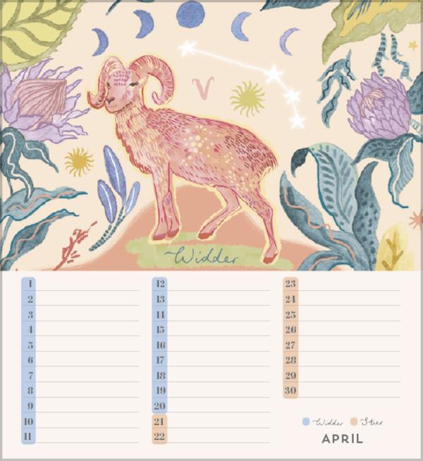 Produktbild Geburtstagskalender Sternzeichen (Deutsch)