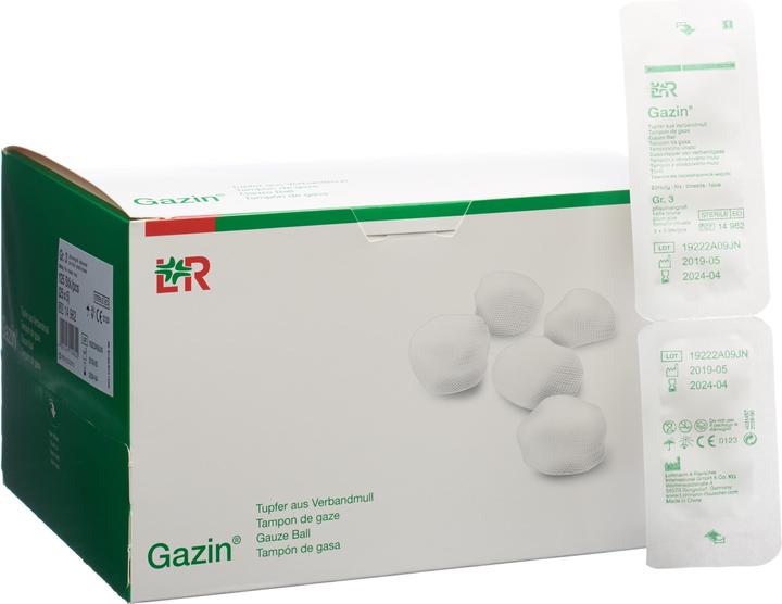 Gazin Tupfer aus Verbandmull Gr3 20-fädig steril