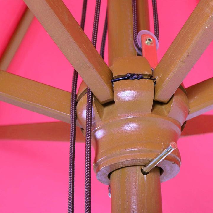 Actual product image Mendler Parasol Florida, garden umbrella market umbrella, Ø 3m polyester/wood - pink (3 m)