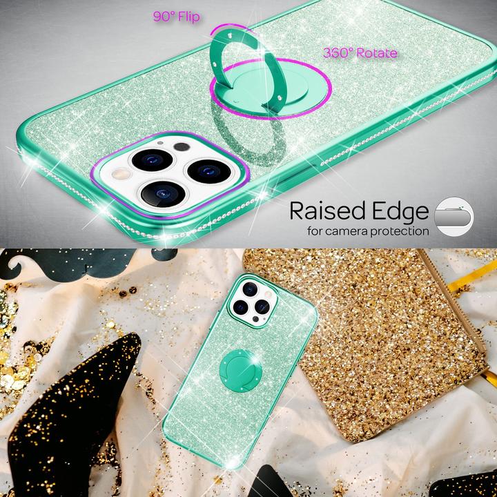 Produktbild Nalia Ring Glitzer Silikon Hülle (Apple iPhone 13 Pro)