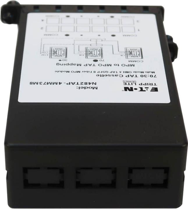 Produktbild Eaton TRIPPLITE Fiber TAP Cassette - Multimode 8-Fiber MPO to MPO 4monitoring Ports 70/30 Split