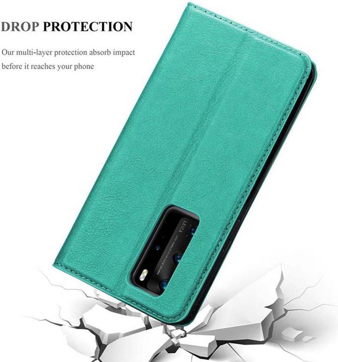 Actual product image Cadorabo Book Invisible Magnet Cover (Huawei P40 Pro+)