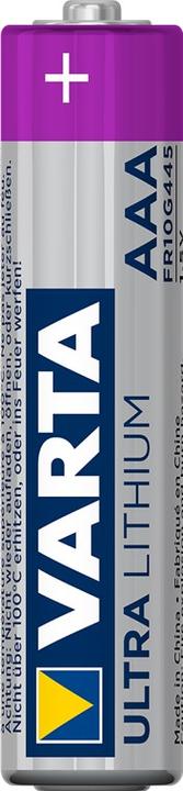 Produktbild Varta Lithium Batterie AAA, Micro, FR03, 6103, Ultra Lithium, 1,5V (2 Stk., AAA, 1100 mAh)