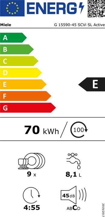 Energy Label Miele G 15590-45 SCVi SL Active