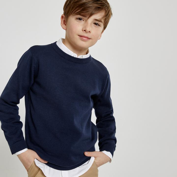 Produktbild La Redoute Collections Feinstrickpullover mit rundem Ausschnitt (164)