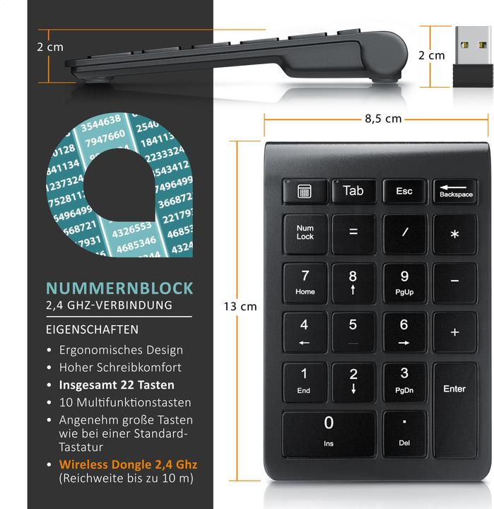 Actual product image Aplic Wireless Numpad (DE, Wireless)