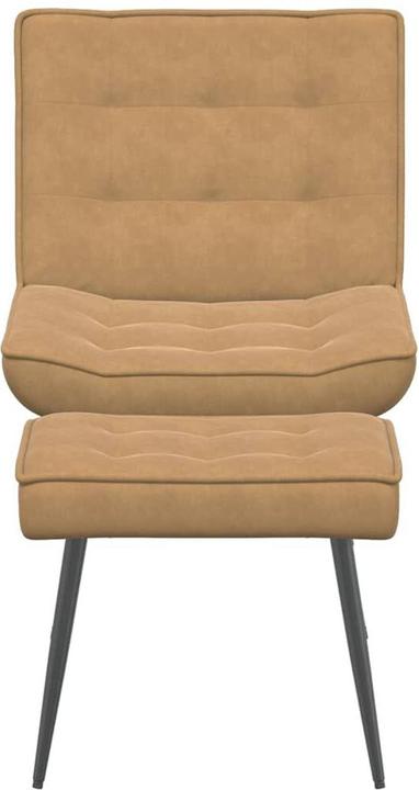 Produktbild VidaXL Relaxsessel mit Hocker Braun Samt Sessel Sessel mit Hocker