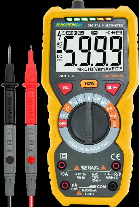 Produktbild Pancontrol PAN 186 - Digitalmultimeter IP67 (CAT IV 600V, CAT III 1000V)