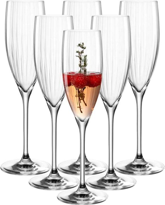 Actual product image Leonardo Champagne glass Poesia 250 ml, 6 pieces, Transparent (25 cl, 6 Glasses, Champagne glasses)