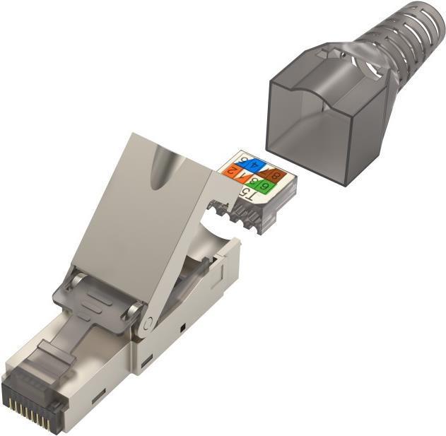 Produktbild Hama Netzwerkstecker, CAT-6a, 10 Gbit/s, geschirmt, werkzeuglose Montage (Netzwerkkabel Stecker)