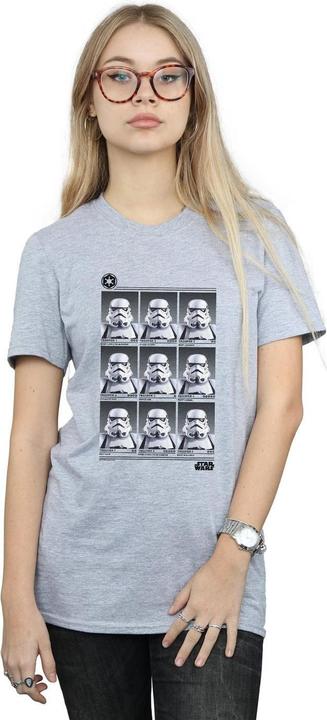 Actual product image Star Wars Womens/Ladies Stormtrooper Yearbook Cotton Boyfriend T-Shirt (3XL)