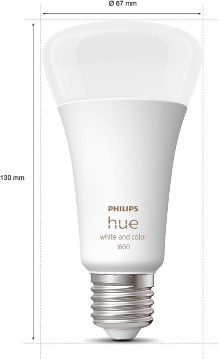 Actual product image Philips Hue White & Color Ambiance BT (E27, 13.50 W, 1600 lm, 1 x, F)