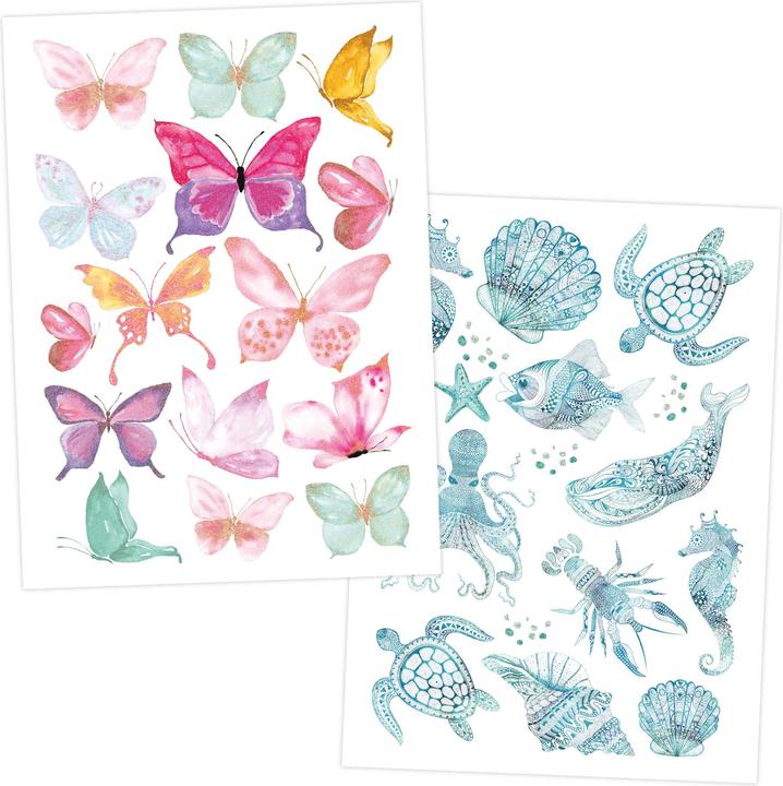 Actual product image Papierdrachen Metallic Tattoo Set