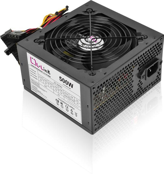 Actual product image L-Link LL-PS-500-CAB Power supply 500 W 24-pin ATX ATX Black (500 W)