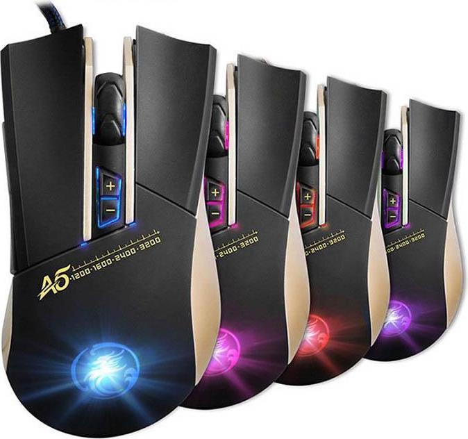 Immagine prodotto JTI Apedra A5 Mouse da gioco ottico LED ad alta precisione - 3200 DPI (Cablato)