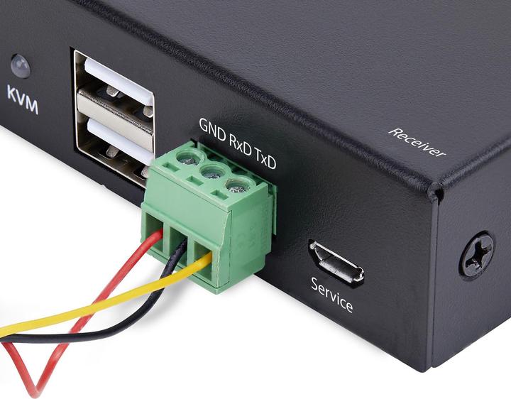 Produktbild StarTech .com IH2006-KVM-RX, Receiver, Kabelgebunden, 3840 x 2160 Pixel, 60 Hz, Schwarz, Metall