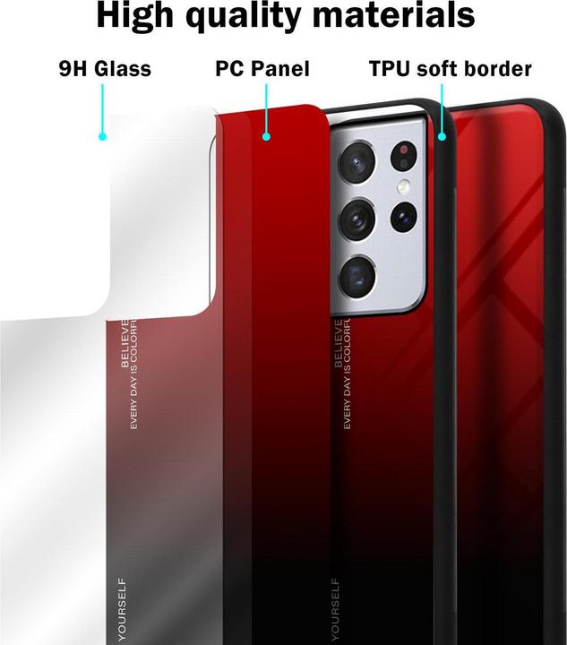 Produktbild Cadorabo TPU 2 Farben Glas Cover (Samsung Galaxy S21 Ultra)