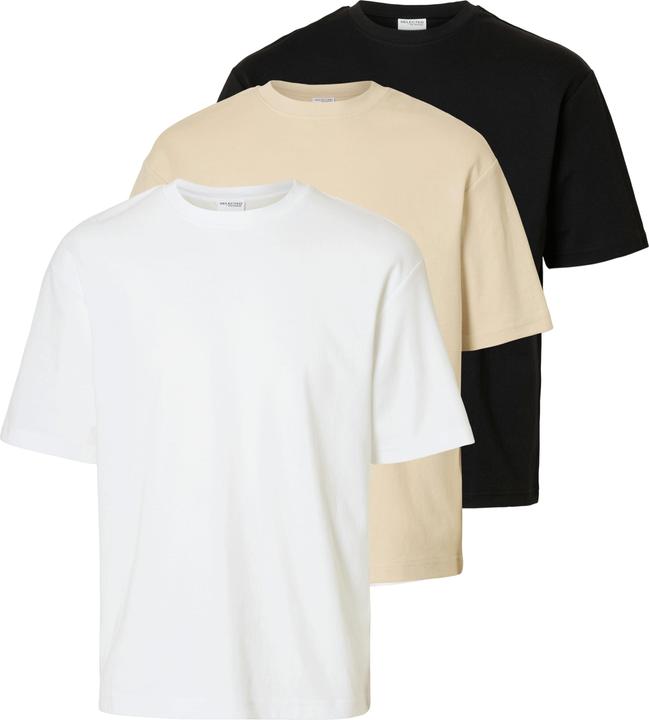 Selected Homme 3er-Pack T-Shirt mit Rundhalsausschnitt (S)