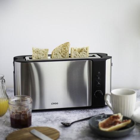 Produktbild Livoo Breitschlitz-Toaster aus Edelstahl