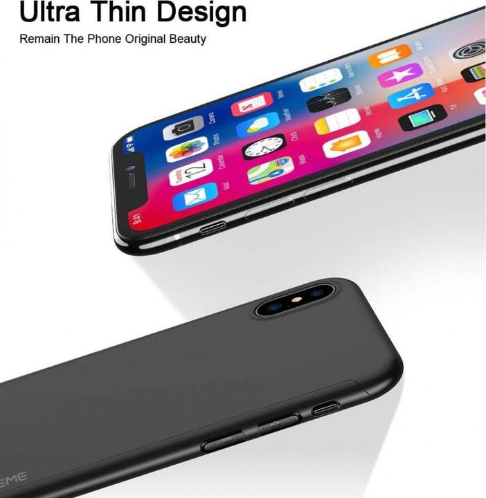 Image du produit Floveme Etui en verre blindé 360 degrés pour iPhone XS Protection intégrale (1 pièce(s), Apple iPhone XS)
